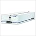 Bankers Box 1059739 File Storage Box With String And Button Closure44; 9 x 4 x 23.25 In44; White - Blue