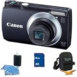 Canon Powershot A3300 16 MP Digital Camera with 5x Optical Zoom (Black) Kit ....