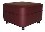 IMAGE OF XL Vinyl Ottoman in Multiple Colors