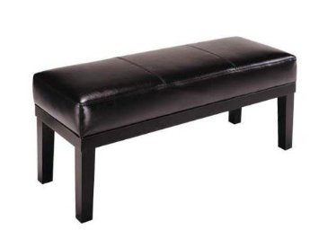 AtHomeMart Dark Brown Leatherette Bench