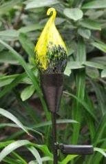 Curly Tops- Firefly Stand Cobalt and Yellow. Dimensions:height Approx 24-25"