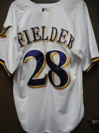 Signed Fielder, Prince (Milwaukee Brewers) Authentic Milwaukee Brewers Jersey