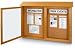 Double-Door Outdoor Message Center - 45 X 30 - Cedar