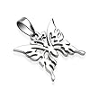 Spikes 316L Surgical Steel Butterfly Pendant