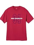 Mens Sir Charles 34 Throwback Red T Shirt Size Medium