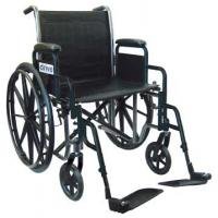 Drive Medical Silver Sport 2 Wheelchair with Various Arms Styles and Front Rigging Options, Black, 20