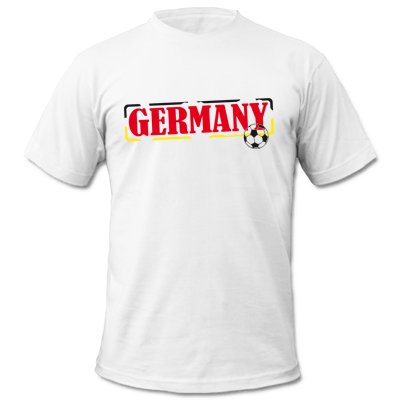DEUTSCHLAND MOTIV 13 – Kinder T-Shirt Weiss / Schwarz-Rot-Gelb Gr. 122-128