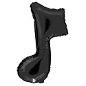 Single Black Musical Eighth Note 36" Mylar Balloon