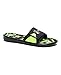 Under Armour Men's Ignite Banshee II Slide, Black (002)/High-Vis Yellow, 12
