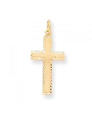 10k Yellow Gold Cross Charm - Religious Jewelry
