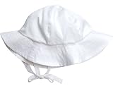 Under The Nile Poplin Sunhat, White, 12-24 Months