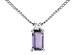 9ct White Gold Ladies Tanzanite/Diamond Pendant & 18