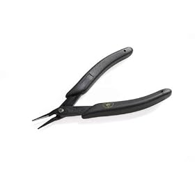 Click here to buy Xuron 450SAS Tweezer Nose Plier Serrated, Static Control Grips by Xuron.