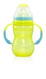 Nuby Wide Neck Bottle With Handle, 10 Ounce, Colors May Vary