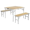 10T Camping-Tisch Kombination porTABLE Bench, silber, 4 Personen