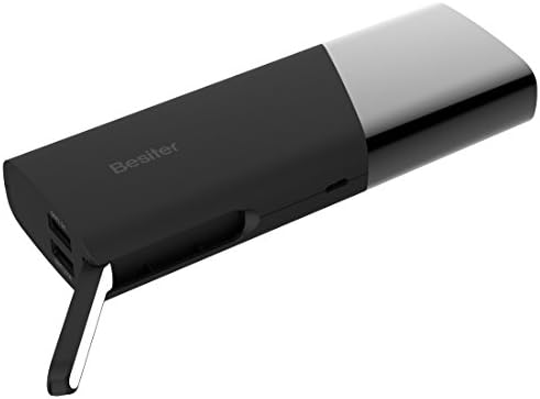 Broadcore Besiter 7500mAh Dual USB Output External Mobile Battery Travel Charger Pack Universal Power bank with LED Lamp for Samsung Galaxy S6 Edge ( Black Color )