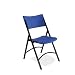 National Public Seating 600 Series Steel Frame Blow Molded Resin Plastic Seat and Back Folding Chair with Double Brace, 300 lbs Capacity, Blue/Black (Carton of 4)