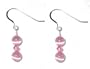 Pretty In Pink Sterling Silver Grade A Cat's Eye & Swarovski Crystal Earrings