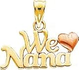 Two-tone We Love Nana Charm - M2171