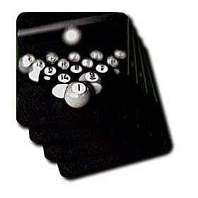 Billiards Pool - Set Of 8 Ceramic Tile Coasters by 3dRose LLC