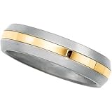 Titanium & 18K Yellow Gold Design Band
