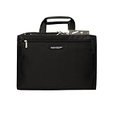 Executive Polyester/Faux Leather Flap Messenger Bag