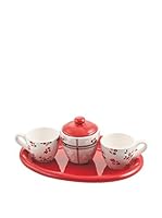 Galileo Set Taza Moka 4 Uds. Oxford Rojo
