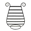 BLACK metal JEWELRY harp Earring RACK stand HOLDER