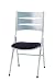 Kitchen & Housewares : Meco Samsonite Deluxe Sterling And Ebony 3-Slat Back Dining Height Folding Chair With Waterfall Seat