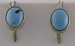 Gold and Aqua Drop Earrings