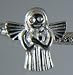 Silver Angel charm bead - fits pandora & troll bracelets - hand polished and hand finished to fine j