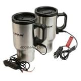 Wagan 2 Pack Stainless Steel Heated Travel Mugs
