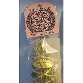 Four Directions - Copal, Lavender, Sweetgrass, White Sage - 9 Inch Smudge Stick - Native Scents