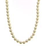 Matinee Length Simulated Cream Pearl Strand