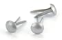 Creative Impressions Mini Metal Paper Fasteners 100/Package, Pewter Round