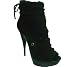 Michael Antonio Women's Macall Open-Toe Ankle Boot,Black,7  M US