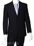 Chianti Two Button Double vented Solid blue navy Wool Suit 44R - Contemporary EURO Cut *FREE SILK TIE* 100% Merino Wool