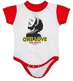 BOB MARLEY - One Love Creeper - Red / White Onesie / Baby Ringer T-shirt