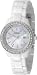 Fossil #ES2437 Women's White Acrylic Crystal Accented Bezel MOP Dial Watch