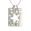 Multi Star Platinum Overlay CAREFREE Sterling Silver Pendant Necklace Set for You & Me