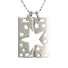 Multi Star Platinum Overlay CAREFREE Sterling Silver Pendant Necklace Set for You & Me