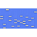 DNA Art 22" X 40" Canvas Art | Customized Aquamarine Painting Style Home Décor