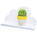 Lemo Handmade -White Wooden Cloud Shelf Decorative HD14