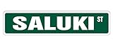 SALUKI ストリートサインボード：サルーキ 英語 道路標識 アメリカ看板 MADE IN U.S.A [並行輸入品]