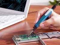 USB-Mini-Lötkolben 400°C mit praktischer LED-Beleuchtung - Hilft auch weiter, wenn keine Steckdose da ist!