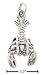 Sterling Silver Antiqued Lobster Charm