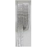 4 Row Acrylic Rhinestone Diamond Cake Ribbon Banding 2 Yards (DESIGN 1, 1)