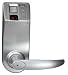 Fingerprint Door Lock with Keypad & LCD Screen - Satin Chrome - 30 Users