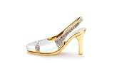 Swarovski Crystal White High Heel Business Card Holder
