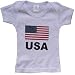 USA - American Flag - White Baby T-shirt